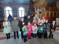 8 января в Покровском храме с. Жестылево прошла экскурсия от детского сада "Звездный" г. Дмитрова.